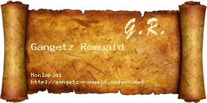 Gangetz Romuald névjegykártya